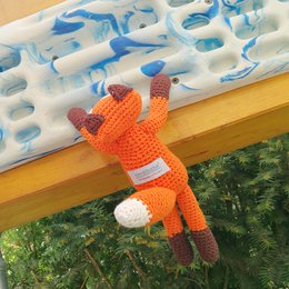 Crocheted cuddly toy fox FRED (organic)