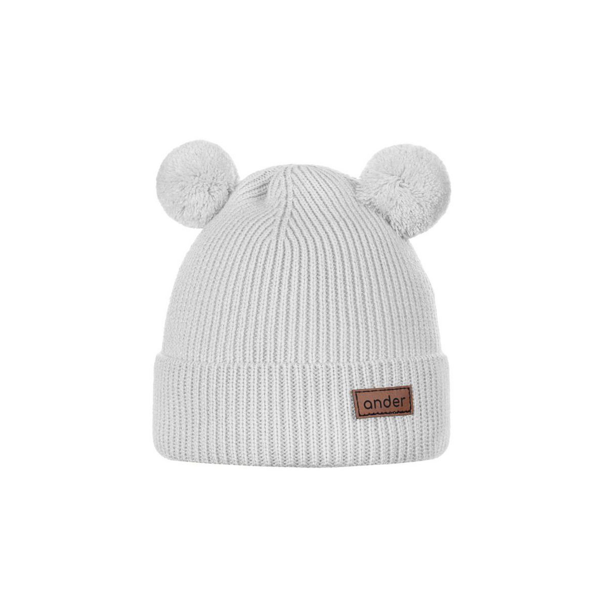 TEDDY kindermuts - 100% merinowol - grijs