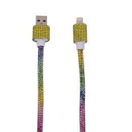 Câble USB à Lightning 1M en Strass Arc-en-Ciel - 10W