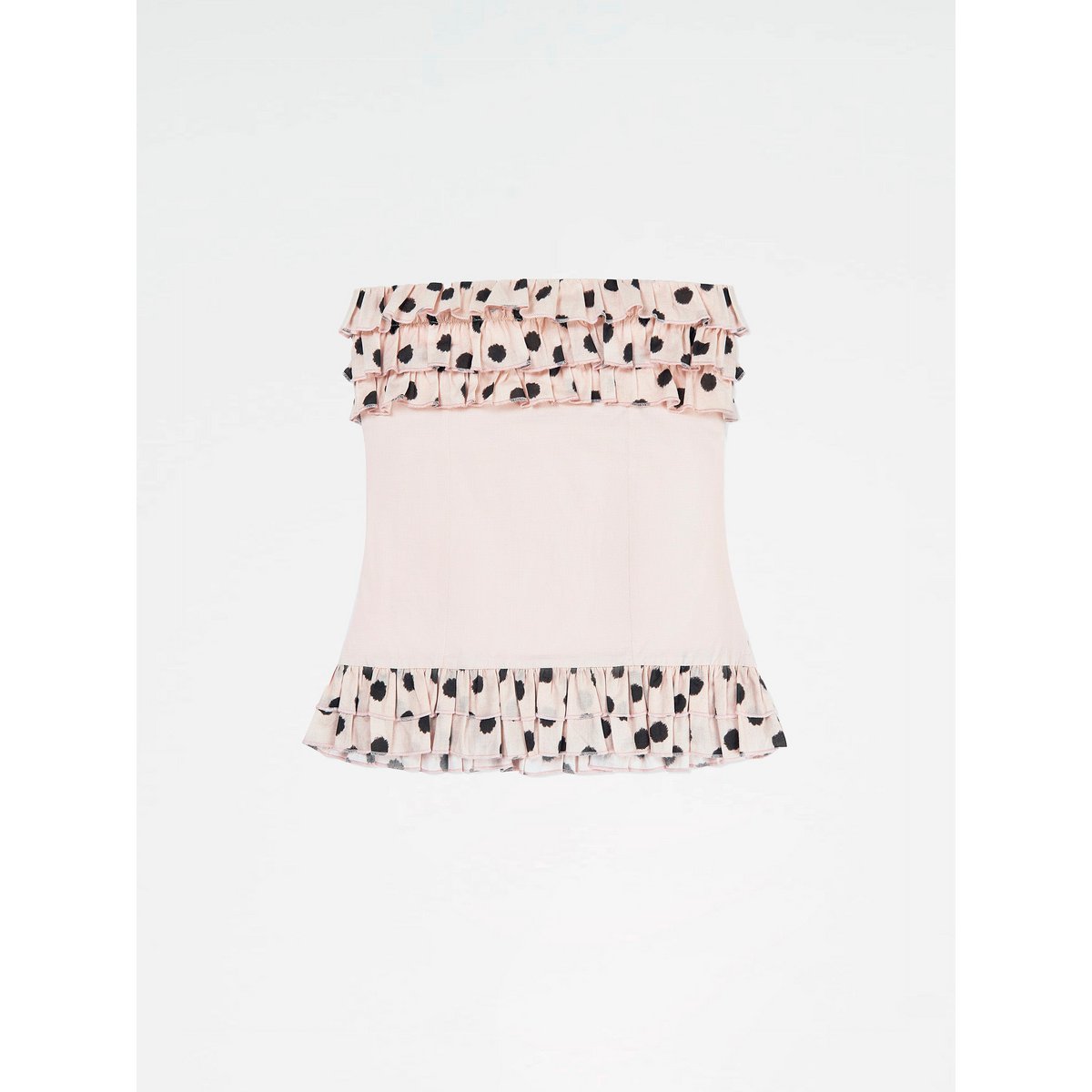 Noctis beige top met stippenprint