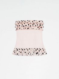 Noctis beige top met stippenprint