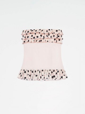 Noctis Beige gepunktetes Oberteil