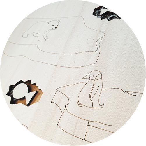 Trofast insert Ikea Flisa table. Winter theme