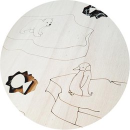 Trofast insert Ikea Flisa table. Winter theme