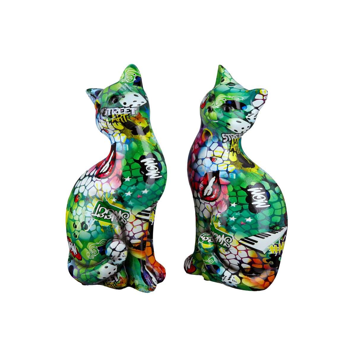 Poly sitzende Katze Street Art VE 2 so