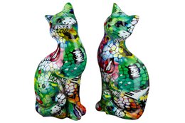 Poly sitzende Katze Street Art VE 2 so