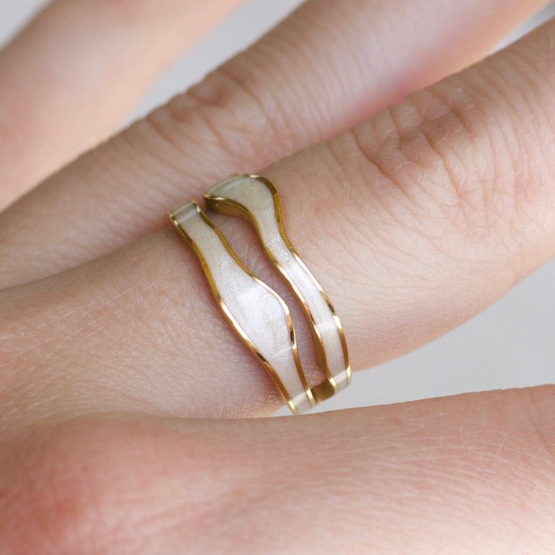 Doe - Double Layer Ice Cream Enamel Glaze Rings
