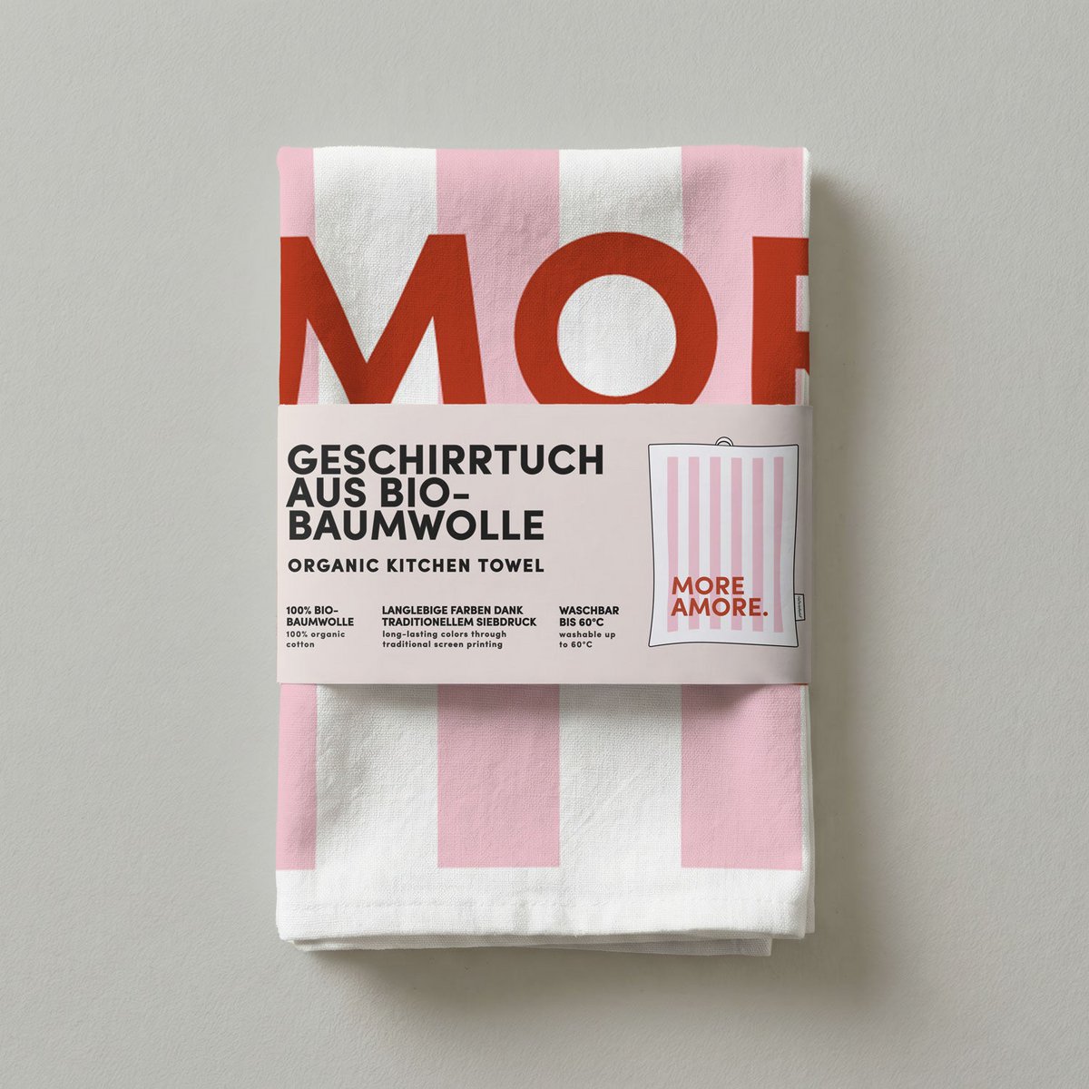 Geschirrtuch Bio Baumwolle - More Amore - Nr. 8