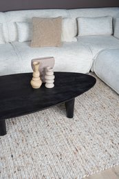 Coffee table Rudo 135 x 75 cm - Black Mango wood