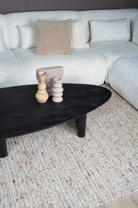 Coffee table Rudo 135 x 75 cm - Black Mango wood
