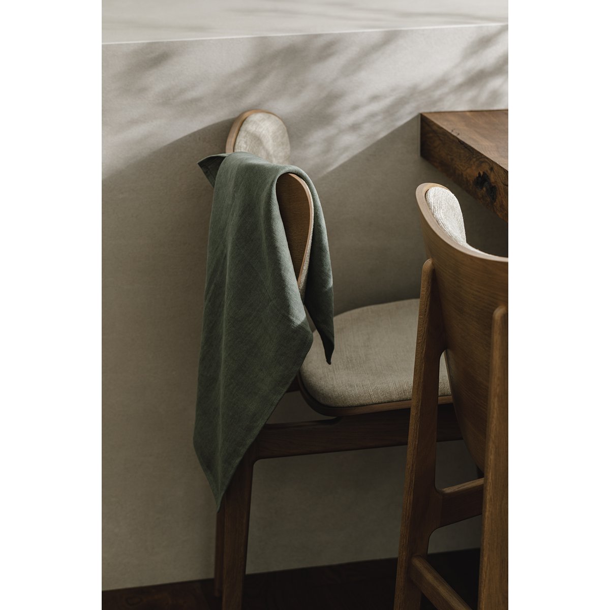 Paño de cocina / Verde musgo nórdico, 100% lino