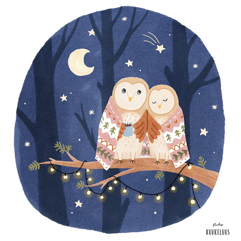 Weihnachtskarte | Schleiereule | Widerstandsfähigkeit