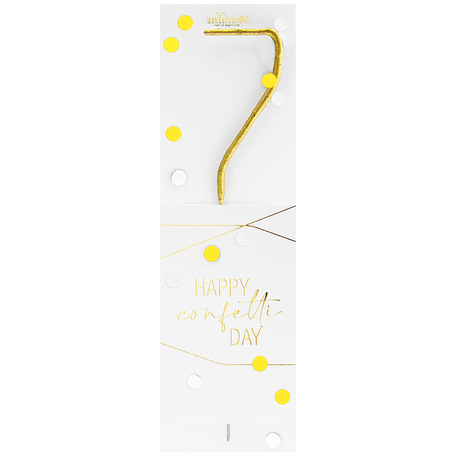 7 gold Confetti Wondercandle® classic