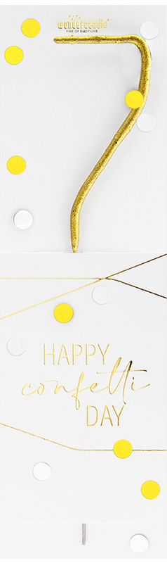 7 gold Confetti Wondercandle® classic