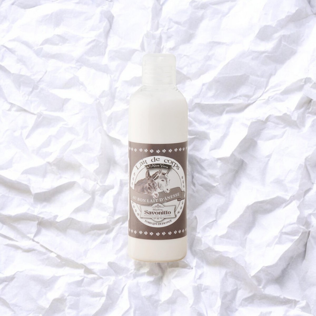 Body lotion with donkey milk