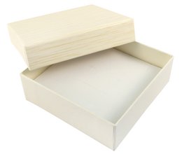 Papp Schmuckboxen, creme, VE12, 9 x 9 cm