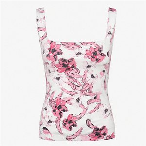 By Swan Top Pink Flower Print – Größenserie 3 Stück (S-L)