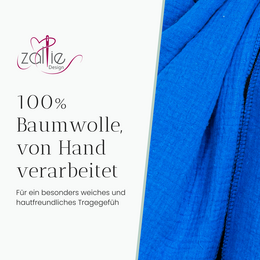 Halstuch aus Musselin Blau