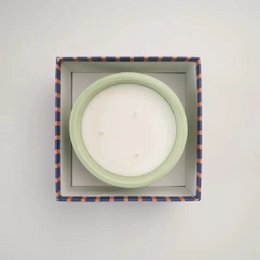 Duftkerze | Sojawachs 3-Docht 500g Geschenkbox | Steingut