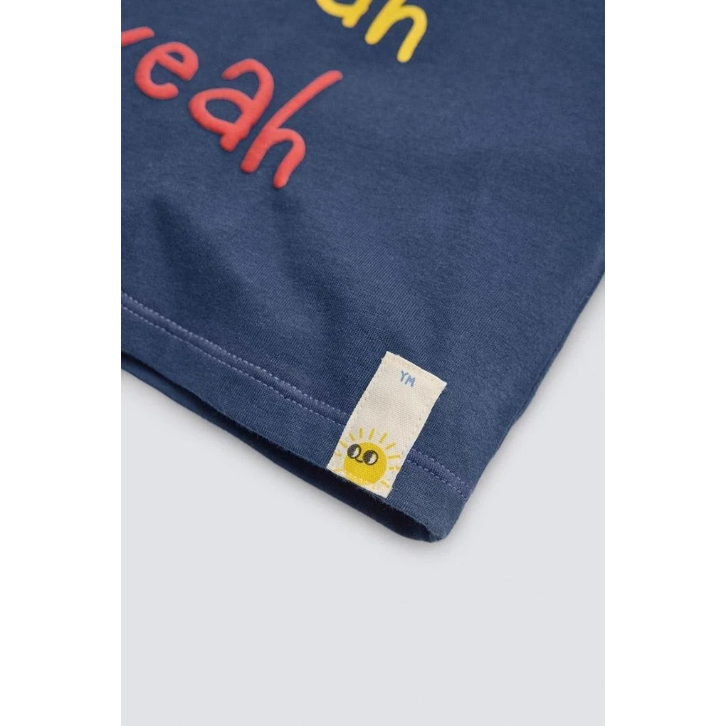 Conjunto Bebé Niño Camiseta y Pantalón Corto Azul Marino