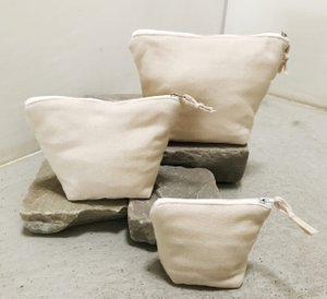 Linen bag small 13x12.5cm natural taupe