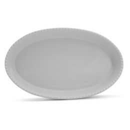Molde para hornear ovalado, 31,5 x 19 cm, blanco ignífugo