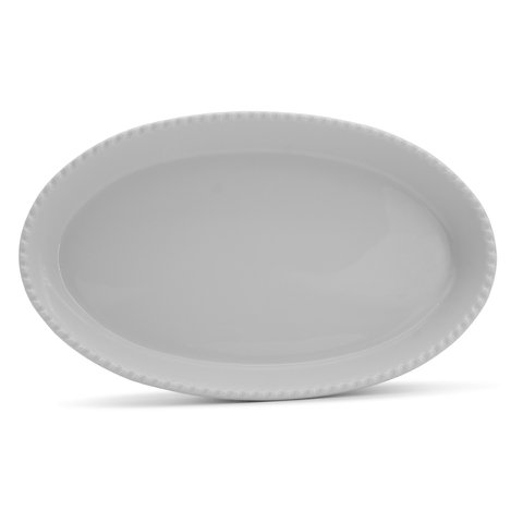 Oval baking pan, 31.5 x 19cm, fireproof white