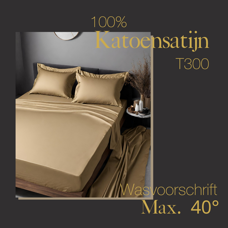 100% Cotton Satin Fitted Sheet Summer Glow