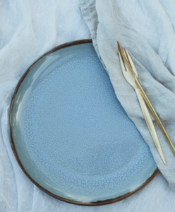 Evora Salad plate blue x 6