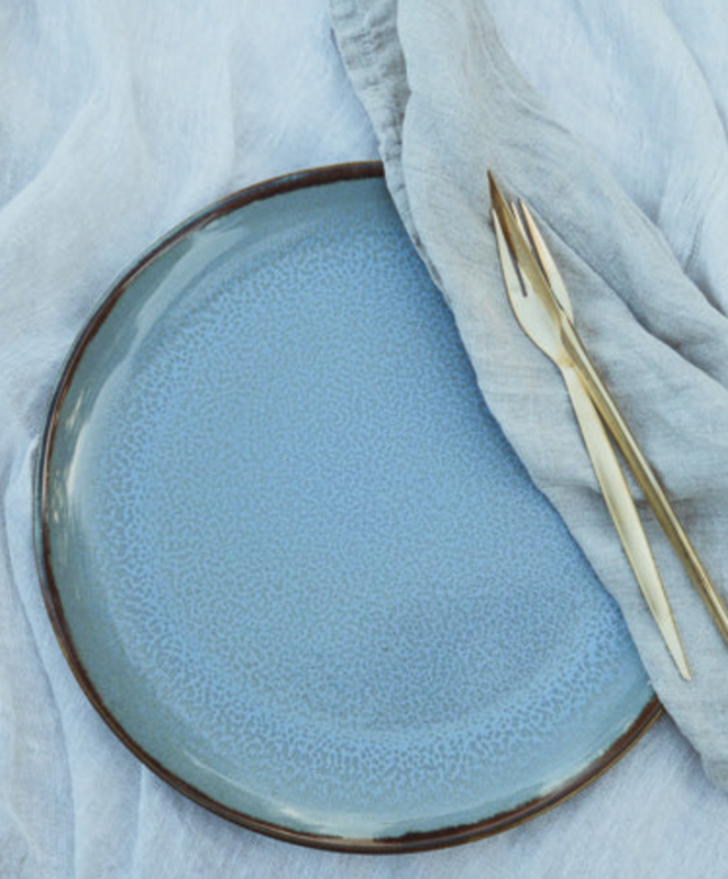 Evora Salad plate blue x 6