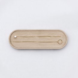 Stapel houten bureau-organizer lade