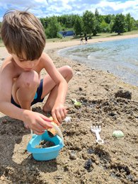 Moja pierwsza zabawka do piasku dla niemowlaka, 7 szt. Mini zestaw do zabawy w piasku z wiadrem, plastikowa mieszanka słomy pszennej