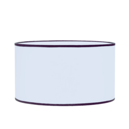 RADIAN decorative lampshade in white cotton and black finish