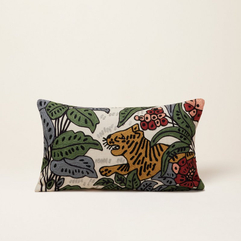 Ivory TIGRIS cushion cover