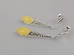 sterling sølv 925 Dangle stud i øreringe med baltisk rav engros