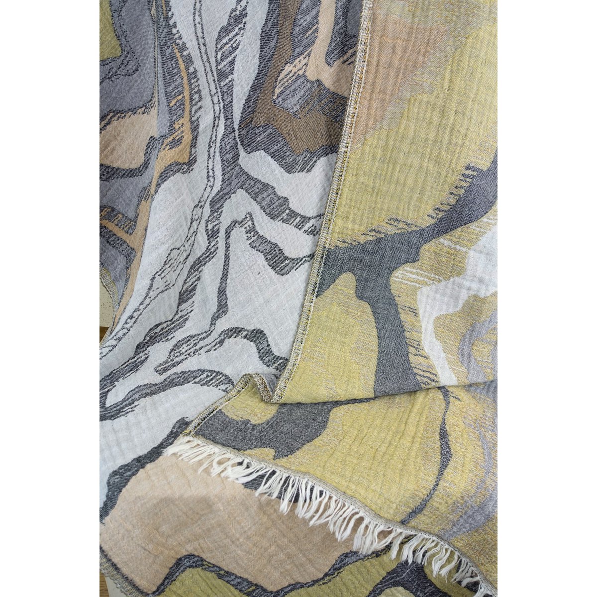 luxurious bath towel reflections mustard ocher anthracite