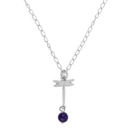 Lapis lazuli dragonfly necklace and earring set