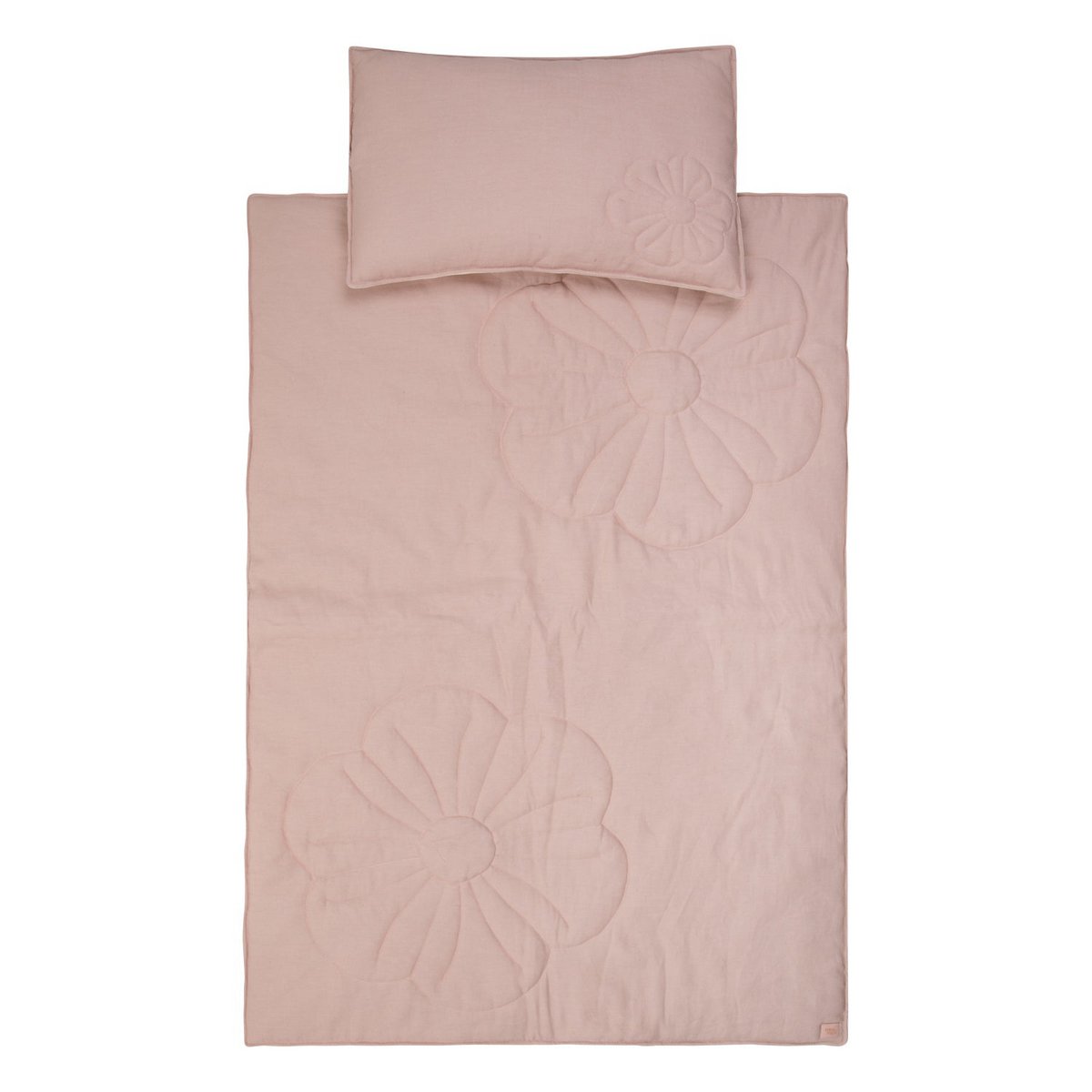 Bettwäsche-Set Bloom aus Leinen "Puderrosa" Große Größe