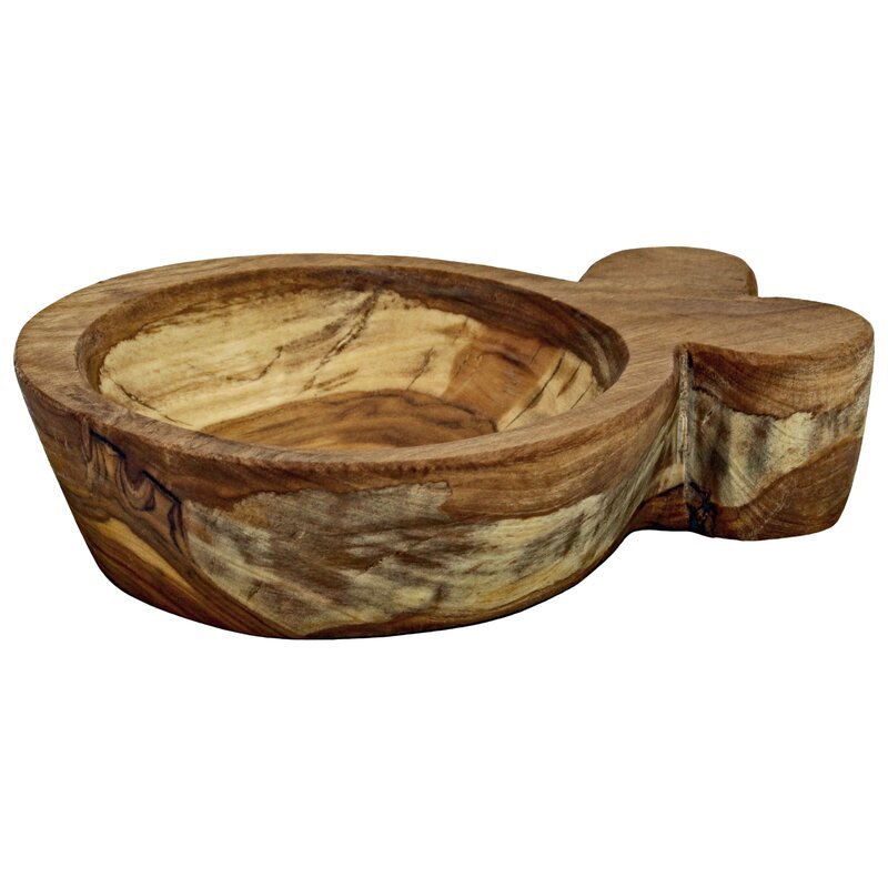 Porte-savon en bois d'olivier pomme, 8cm