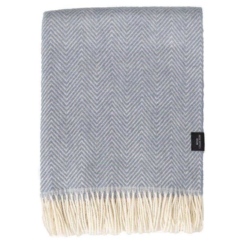 Plaid WOOOL - Manhattan (Bleu clair)