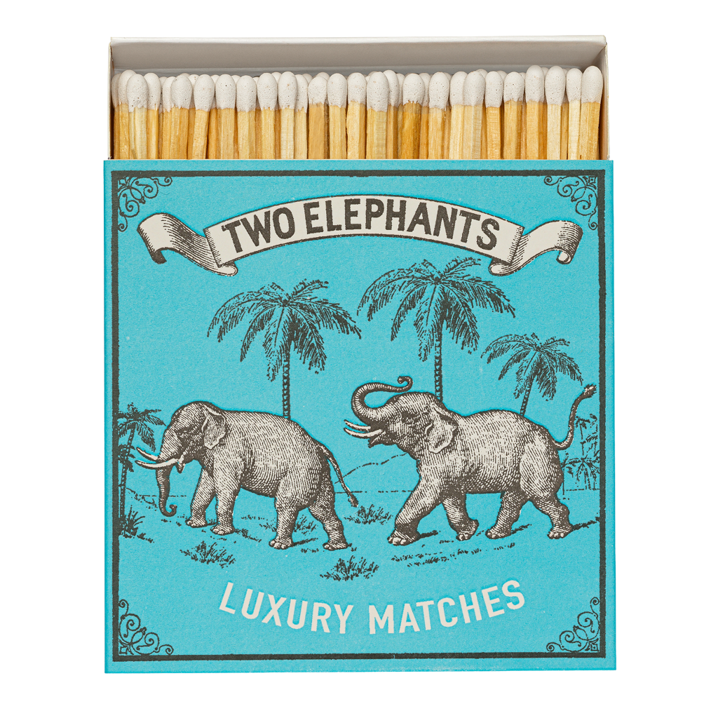 Luxury Matchbox Two Elephants
