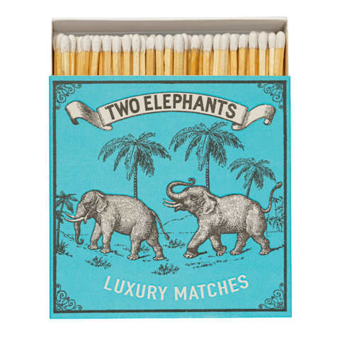 Luxury Matchbox Two Elephants