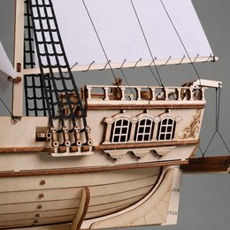 Brigg aus Holz zum Bauen Eisberg – 3D-Holzpuzzle 311 Teile, Schiffsmodell mit Segeln und Takelage, Modellbausatz ab 12 Jahren