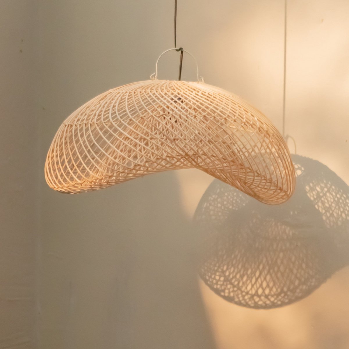 Lampa rattanowa | Klosz PADMA (2 rozmiary)