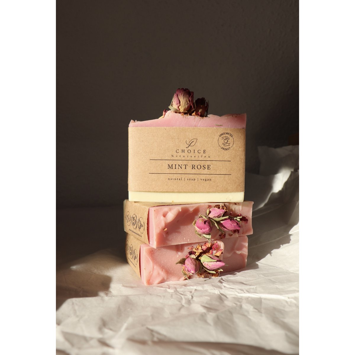 Natural soap "Mint Rose", vegan, palm oil -free
