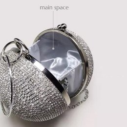 Luxe Ball Clutch-BlingBling Diamonds-Gold & Silver