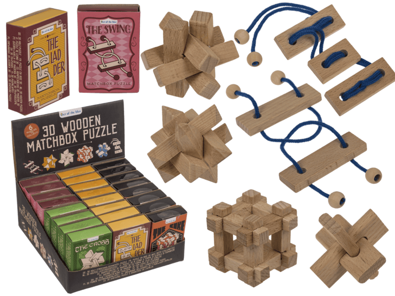 3D Wooden match box puzzle,