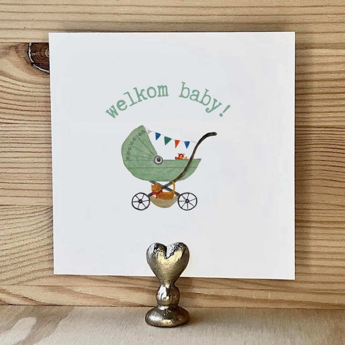 Card Baby Stroller Blue