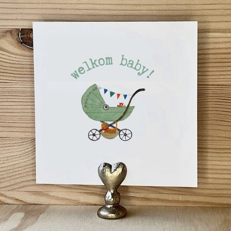 Card Baby Stroller Blue