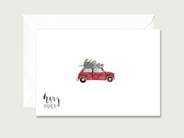 Julekort "Adventsmagi" - foldekort Jul | advent | Illustration | Akvarel | Akvarel | Bogstaver || HJERTE & PAPIR